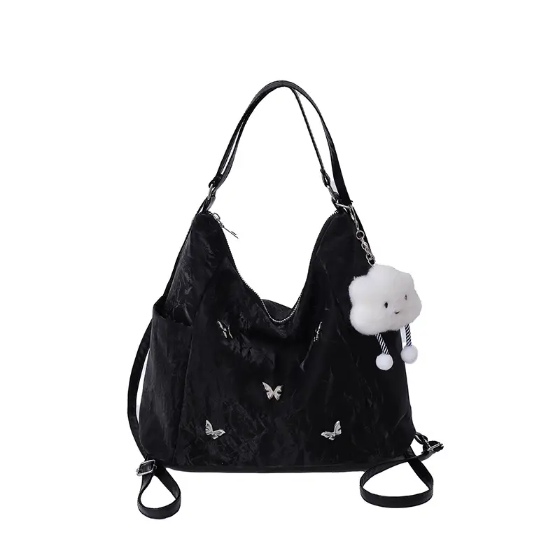 Black Butterfly Print Women's Shoulder Bag 2024 - Image 13