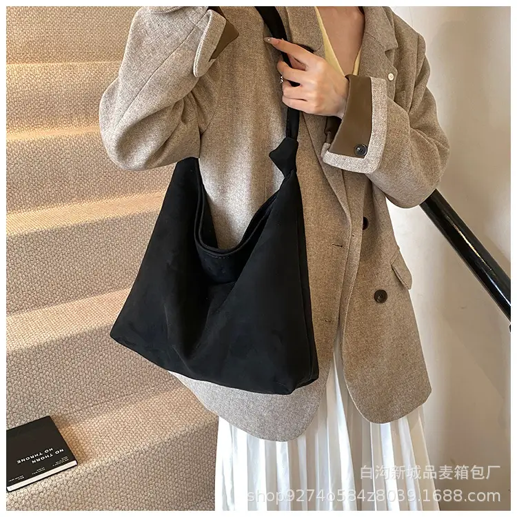 Women Suede Shoulder Bag Brown Large Capacity 2026 — feature 20
