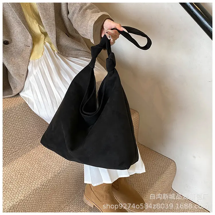 Women Suede Shoulder Bag Brown Large Capacity 2026 — feature 21