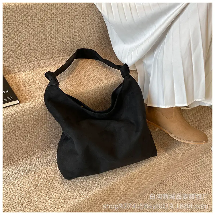 Women Suede Shoulder Bag Brown Large Capacity 2026 — feature 22