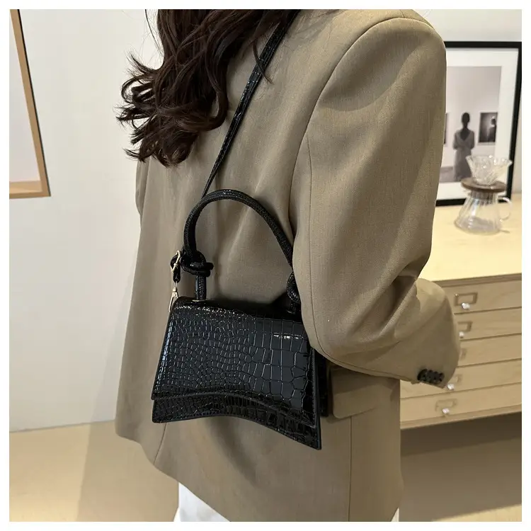 Gold Croc Textured Crossbody Bag for Women — feature 15