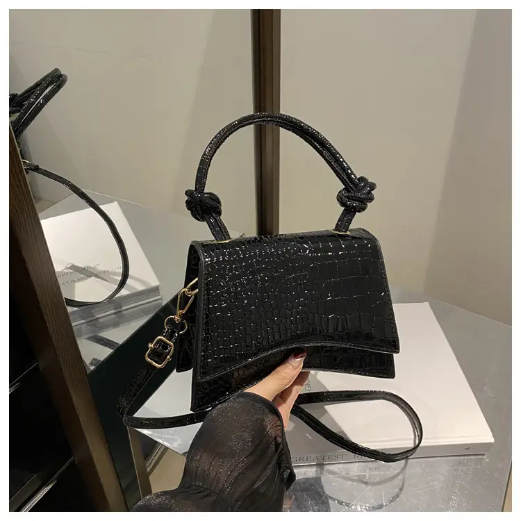 Gold Croc Textured Crossbody Bag for Women — feature 18