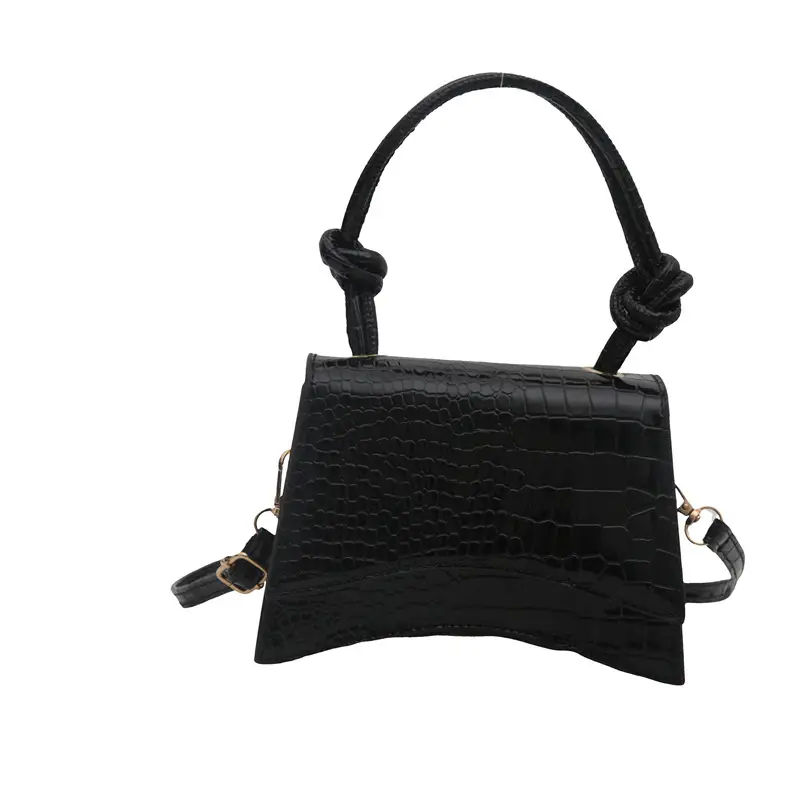 Gold Croc Textured Crossbody Bag for Women