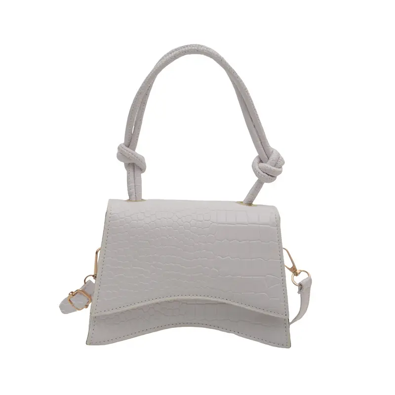 Gold Croc Textured Crossbody Bag for Women