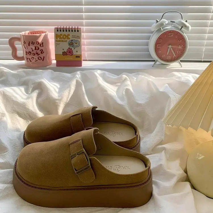 Vintage Buckle Slippers Women's 2024 Autumn — feature 10