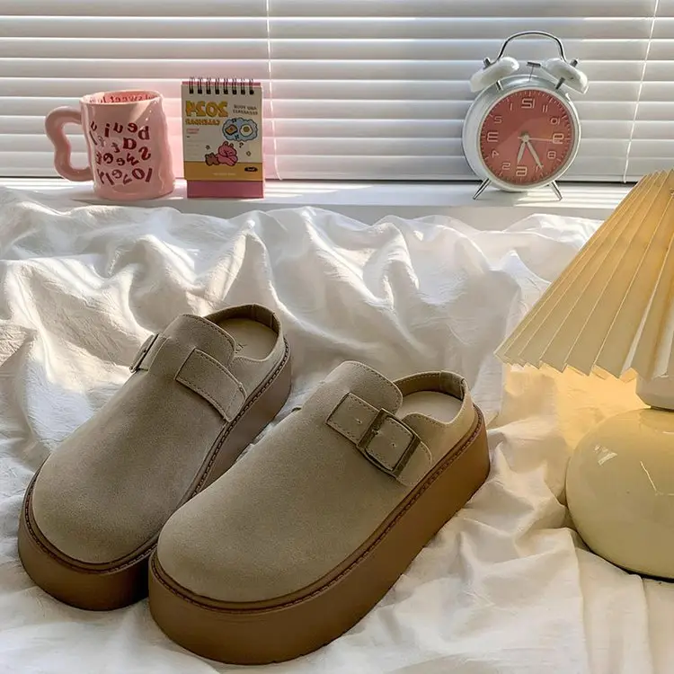 Vintage Buckle Slippers Women's 2024 Autumn — feature 11