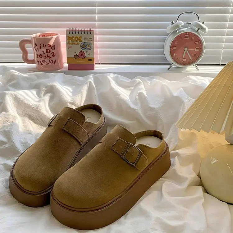 Vintage Buckle Slippers Women's 2024 Autumn — feature 12