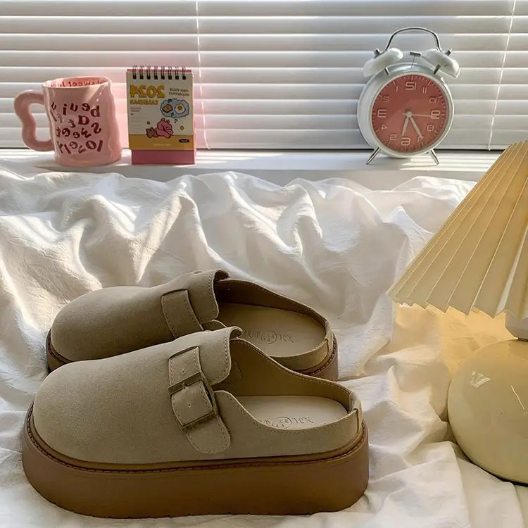 Vintage Buckle Slippers Women's 2024 Autumn — feature 6