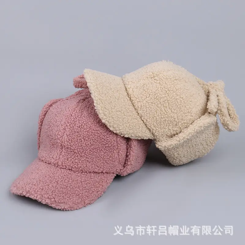 Japanese Lamb Velvet Baseball Cap for Women Winter Ski - Image 8