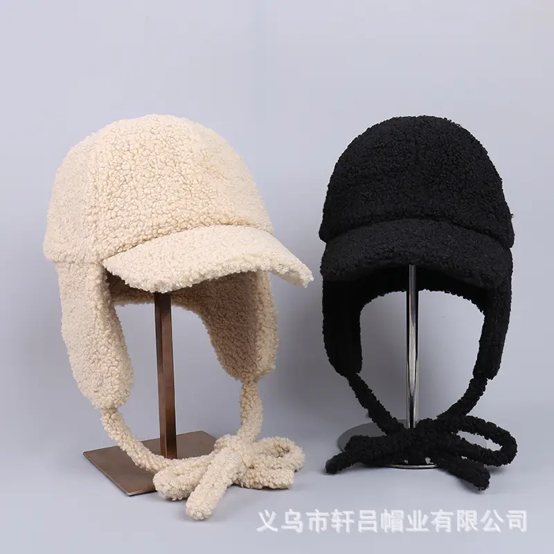 Japanese Lamb Velvet Baseball Cap for Women Winter Ski - Image 9
