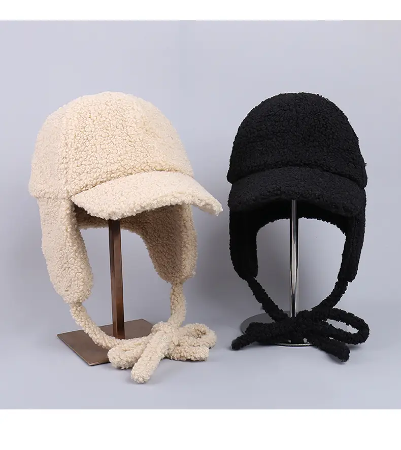 Japanese Lamb Velvet Baseball Cap for Women Winter Ski — feature 20