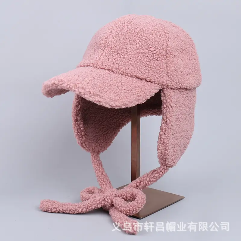 Japanese Lamb Velvet Baseball Cap for Women Winter Ski - Image 2