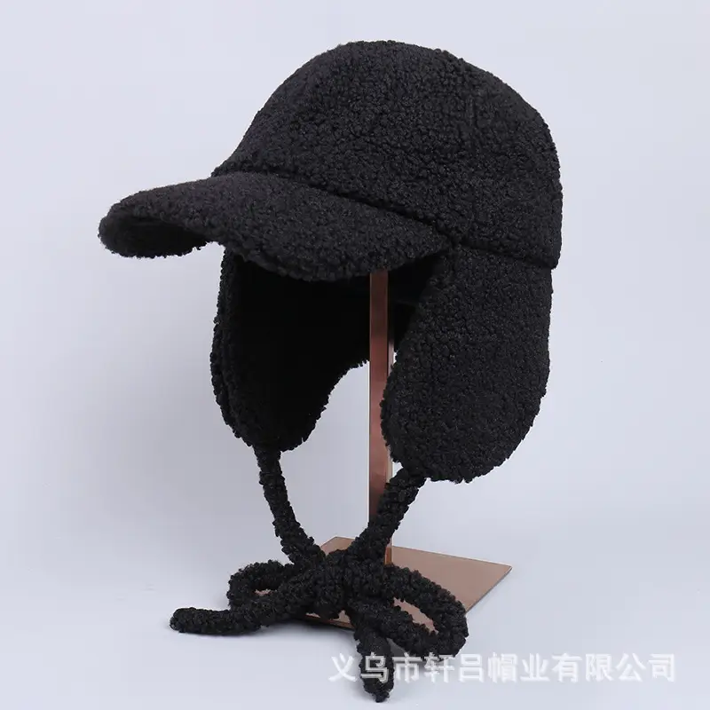 Japanese Lamb Velvet Baseball Cap for Women Winter Ski - Image 3