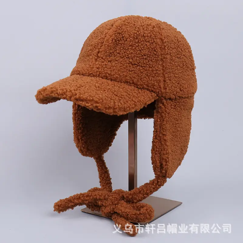 Japanese Lamb Velvet Baseball Cap for Women Winter Ski - Image 4