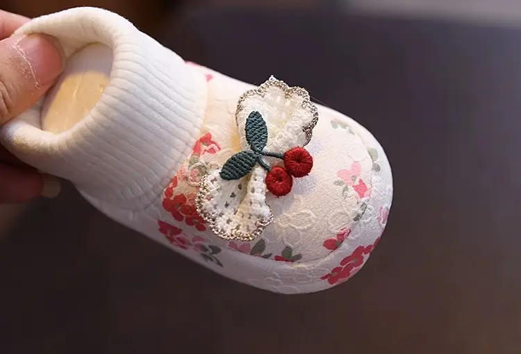 Newborn Floral Baby Shoes White 3-6Yr — feature 14