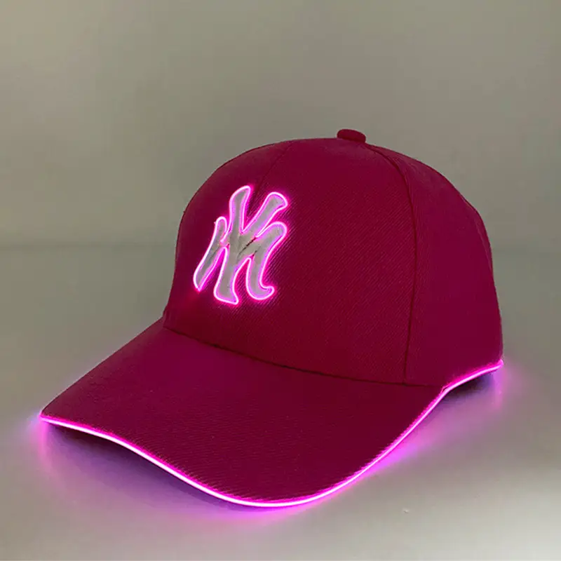 Pink My Letter Cap with LED Light for Men Women Night Running Outdoor — feature 10