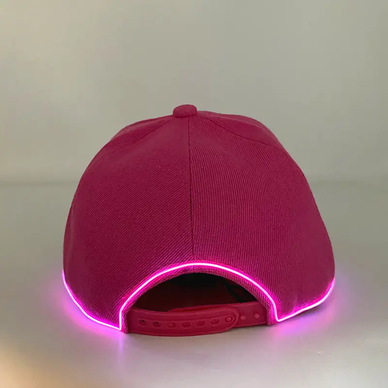 Pink My Letter Cap with LED Light for Men Women Night Running Outdoor — feature 11
