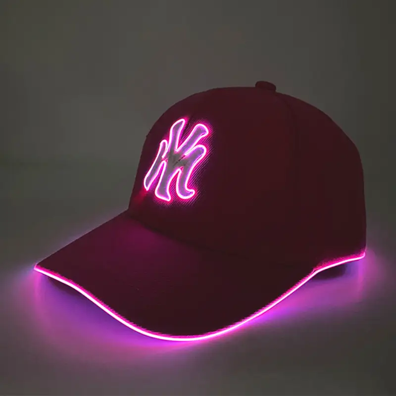 Pink My Letter Cap with LED Light for Men Women Night Running Outdoor — feature 12