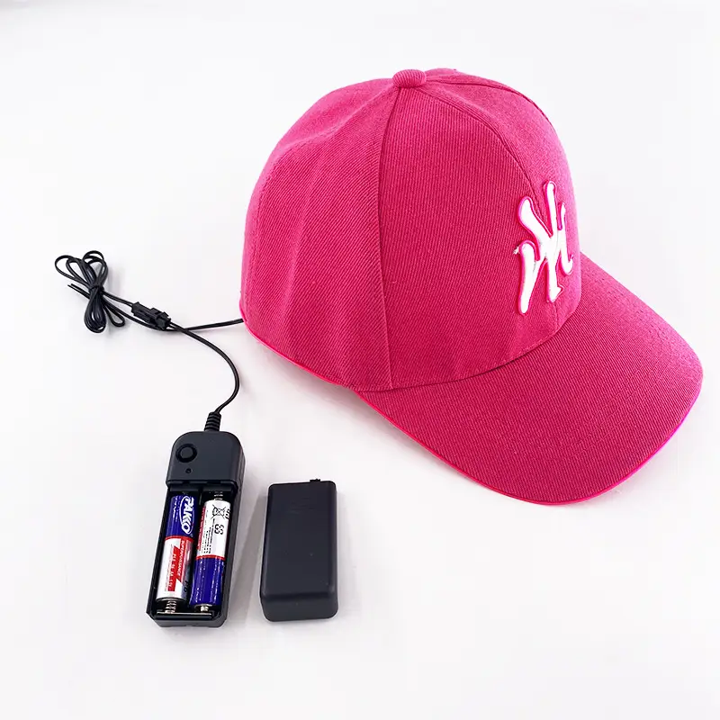 Pink My Letter Cap with LED Light for Men Women Night Running Outdoor — feature 13