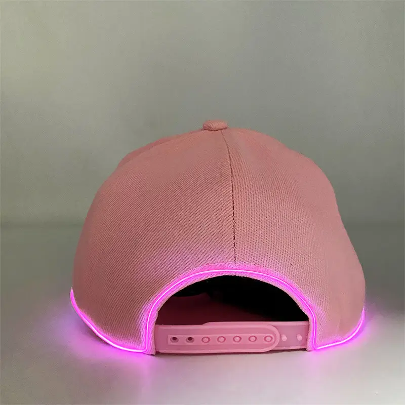 Pink My Letter Cap with LED Light for Men Women Night Running Outdoor — feature 6