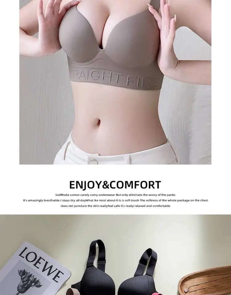 Underwear Underwear for Women's Large Chest and Small Gathered Anti-sagging plus size Adjustable Straightening Bra — feature 15
