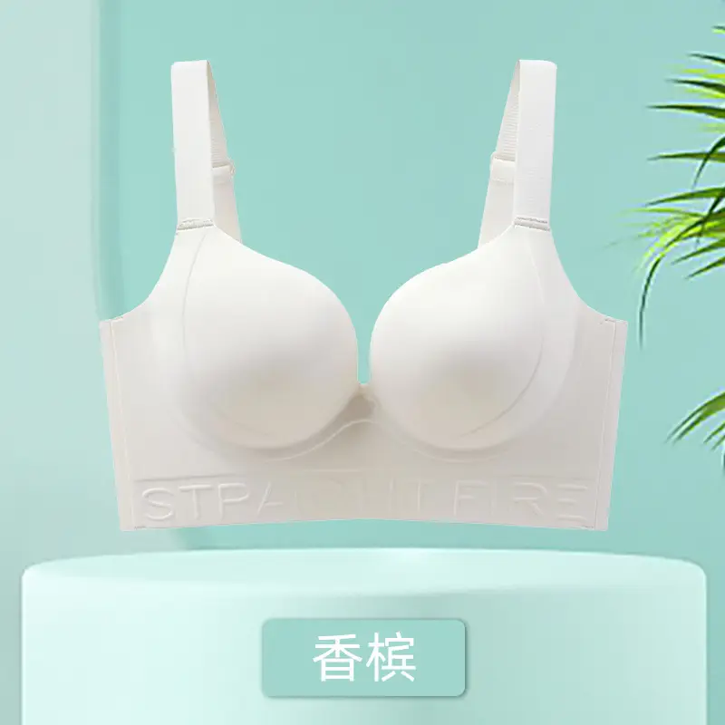 Underwear Underwear for Women's Large Chest and Small Gathered Anti-sagging plus size Adjustable Straightening Bra