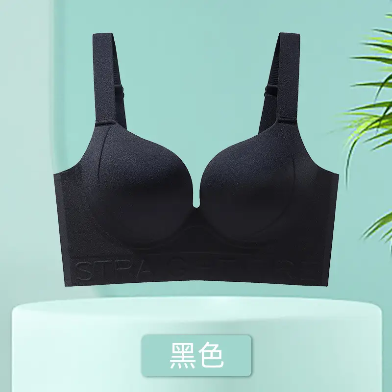 Underwear Underwear for Women's Large Chest and Small Gathered Anti-sagging plus size Adjustable Straightening Bra
