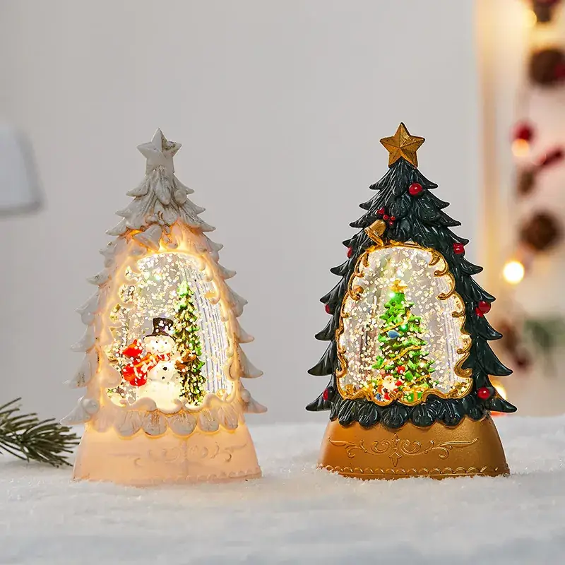 Christmas Oil Lamp with LED Light & Tree Design - Image 6