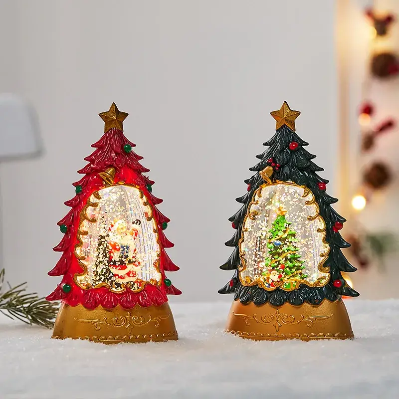 Christmas Oil Lamp with LED Light & Tree Design - Image 7