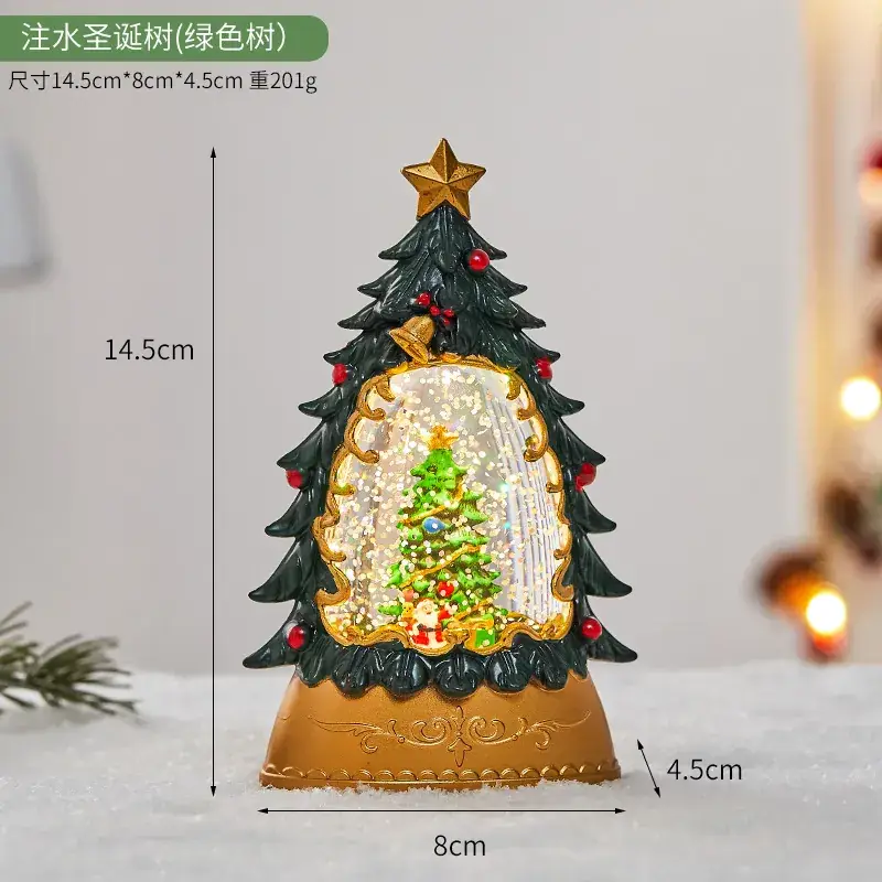 Christmas Oil Lamp with LED Light & Tree Design - Image 3