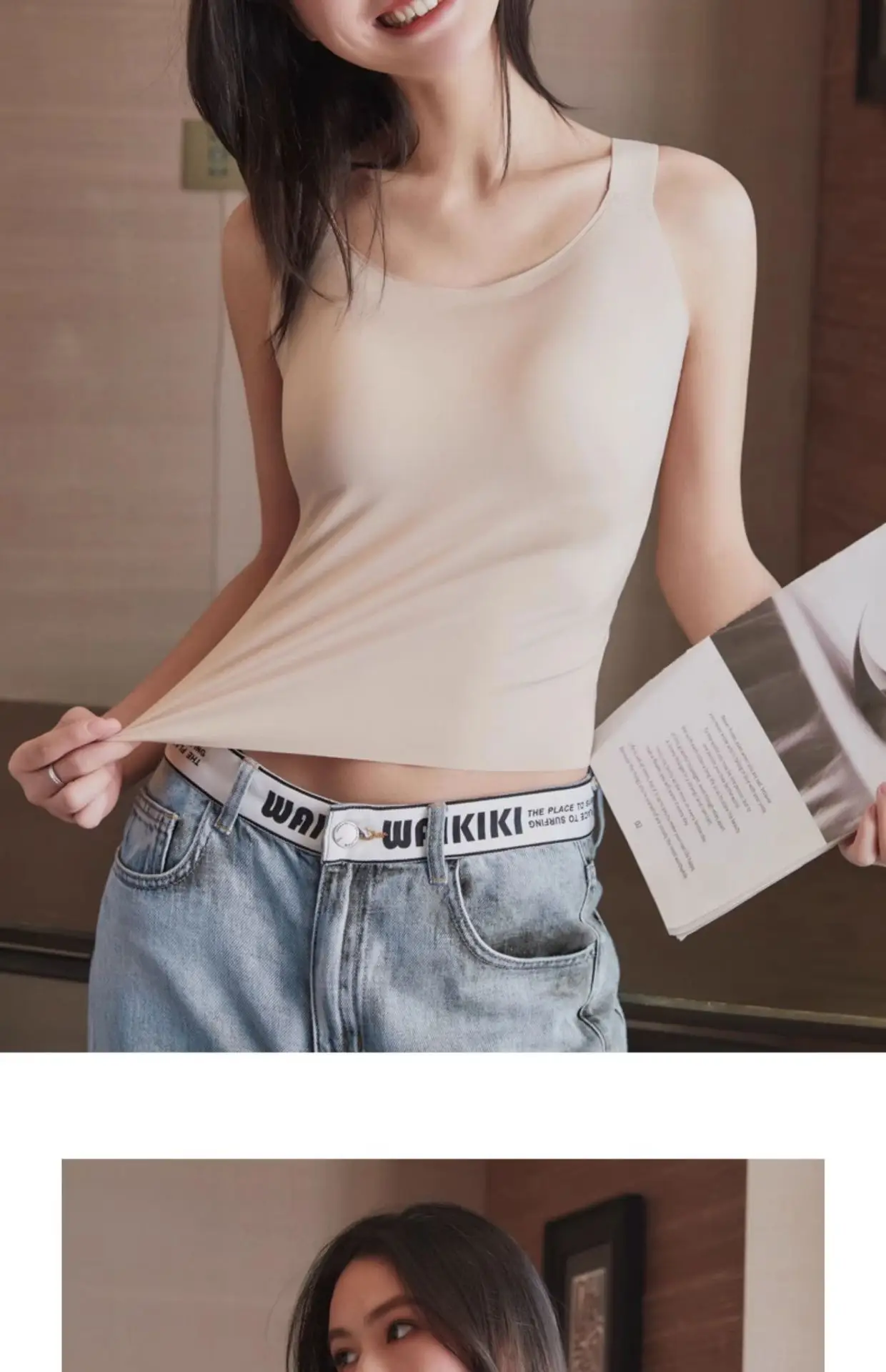 Warm Camisole Vest with Chest Pad for Women Large — feature 28