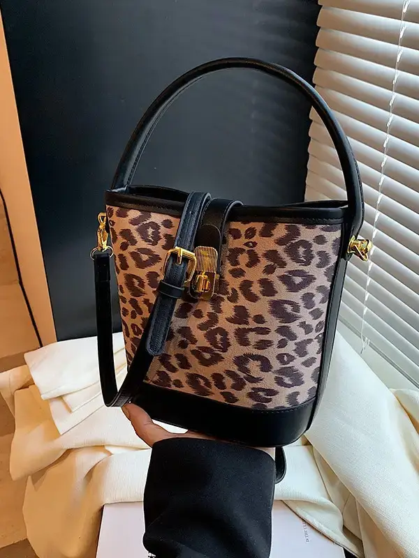 Leopard Print Shoulder Messenger Bag Women 2024