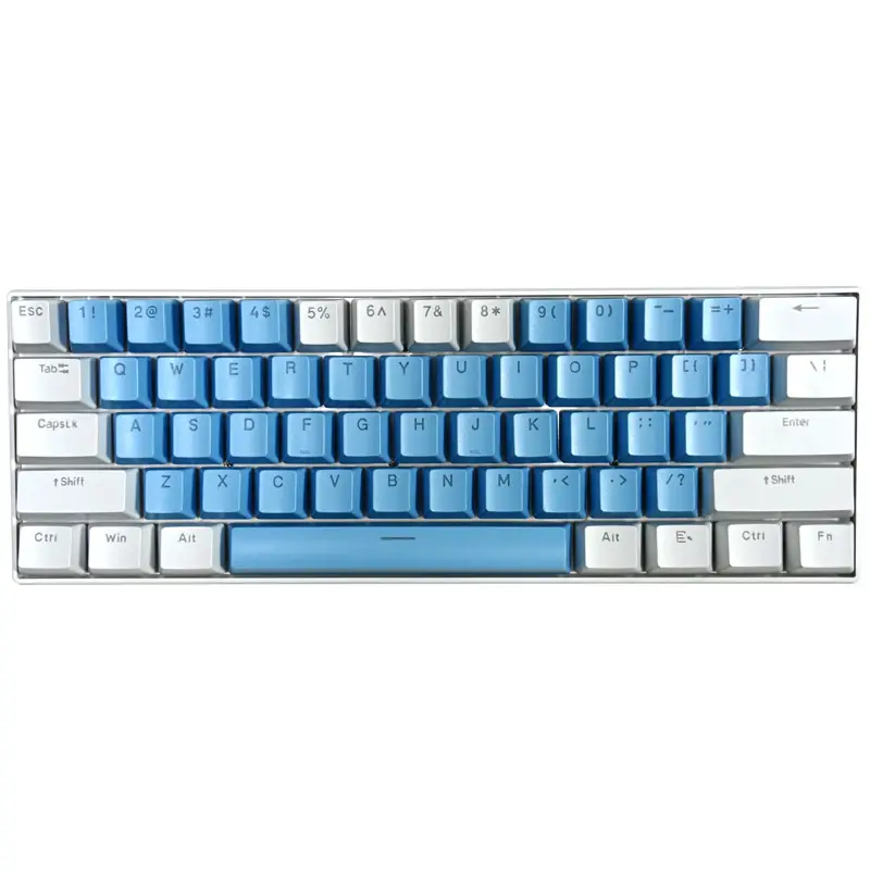 61-Key Mechanical Keyboard with Detachable Keycaps, Plug-In Feel, Computer Desktop Office Universal Green Axis Feel — feature 13