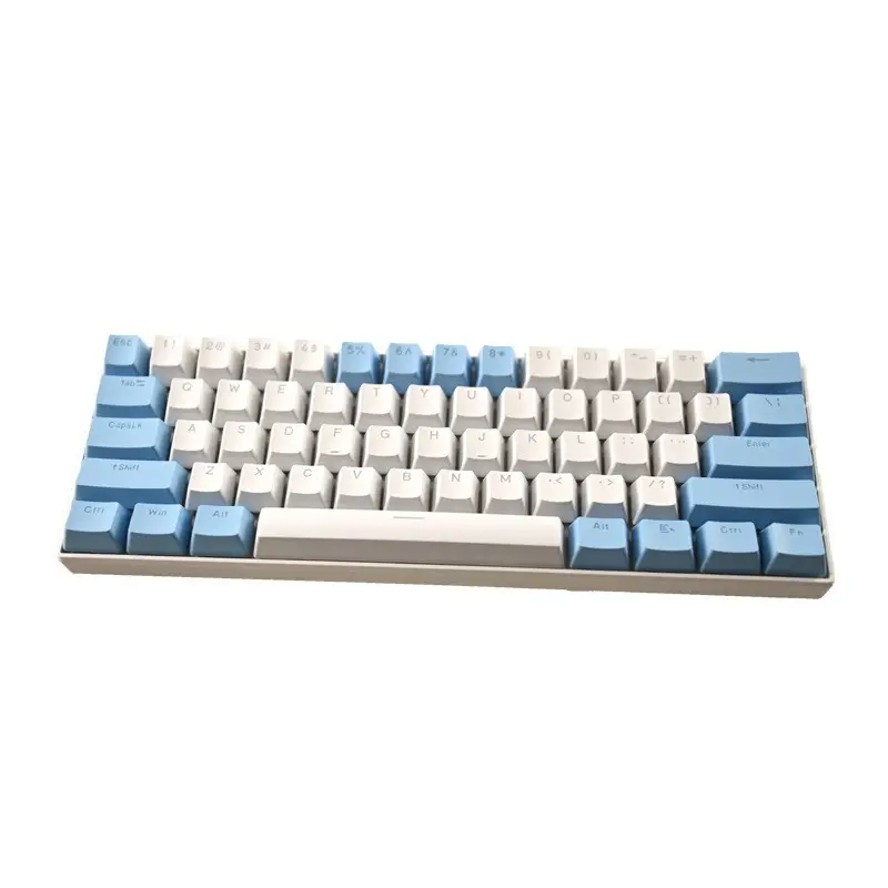 61-Key Mechanical Keyboard with Detachable Keycaps, Plug-In Feel, Computer Desktop Office Universal Green Axis Feel — feature 14