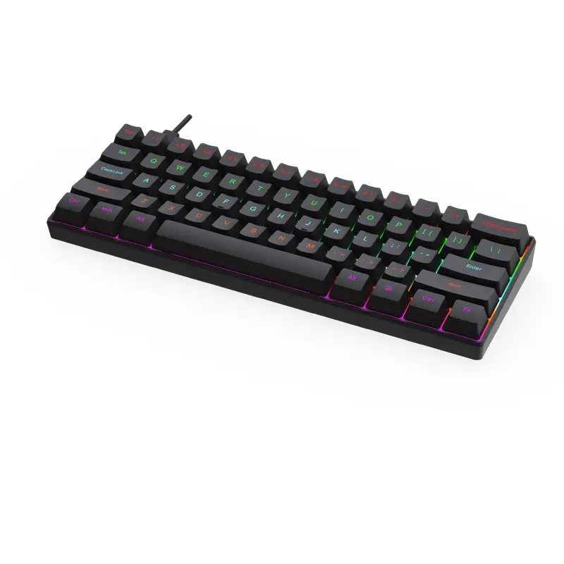 61-Key Mechanical Keyboard with Detachable Keycaps, Plug-In Feel, Computer Desktop Office Universal Green Axis Feel — feature 15