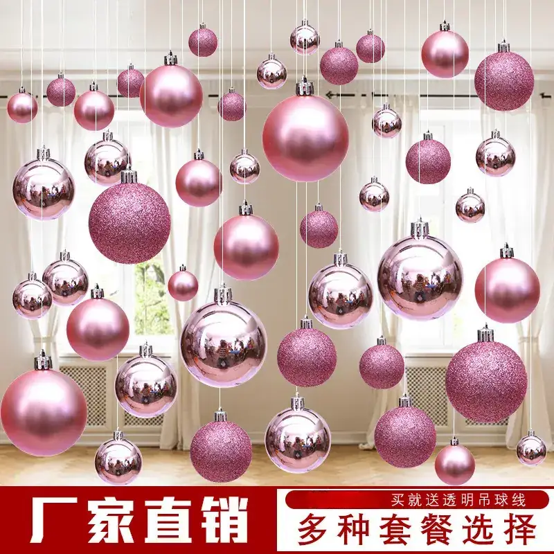 Silver Christmas Hanging Balls 4cm 8cm 24pcs - Image 54