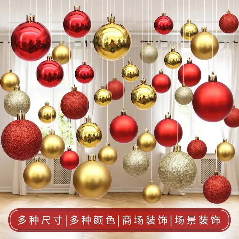 Silver Christmas Hanging Balls 4cm 8cm 24pcs - Image 55