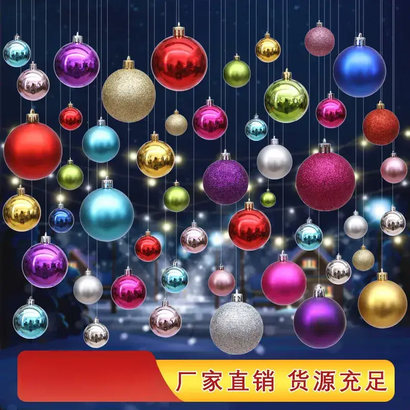 Silver Christmas Hanging Balls 4cm 8cm 24pcs - Image 56