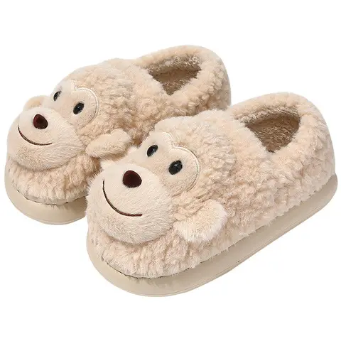 Cotton Slippers Women's Autumn and Winter 2024 New Indoor Home Thick Bottom Dung Sense Non-slip Warm Plush Cotton Shoes for Men - Image 8