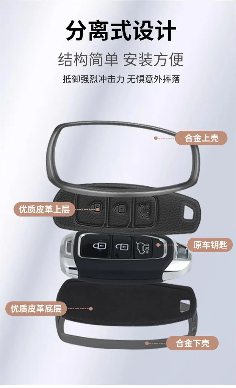 Suitable for Hyundai ix35 Key Case Name Tulang Leading Elantra Rena Rena Rena Car Key Case Buckle — feature 5