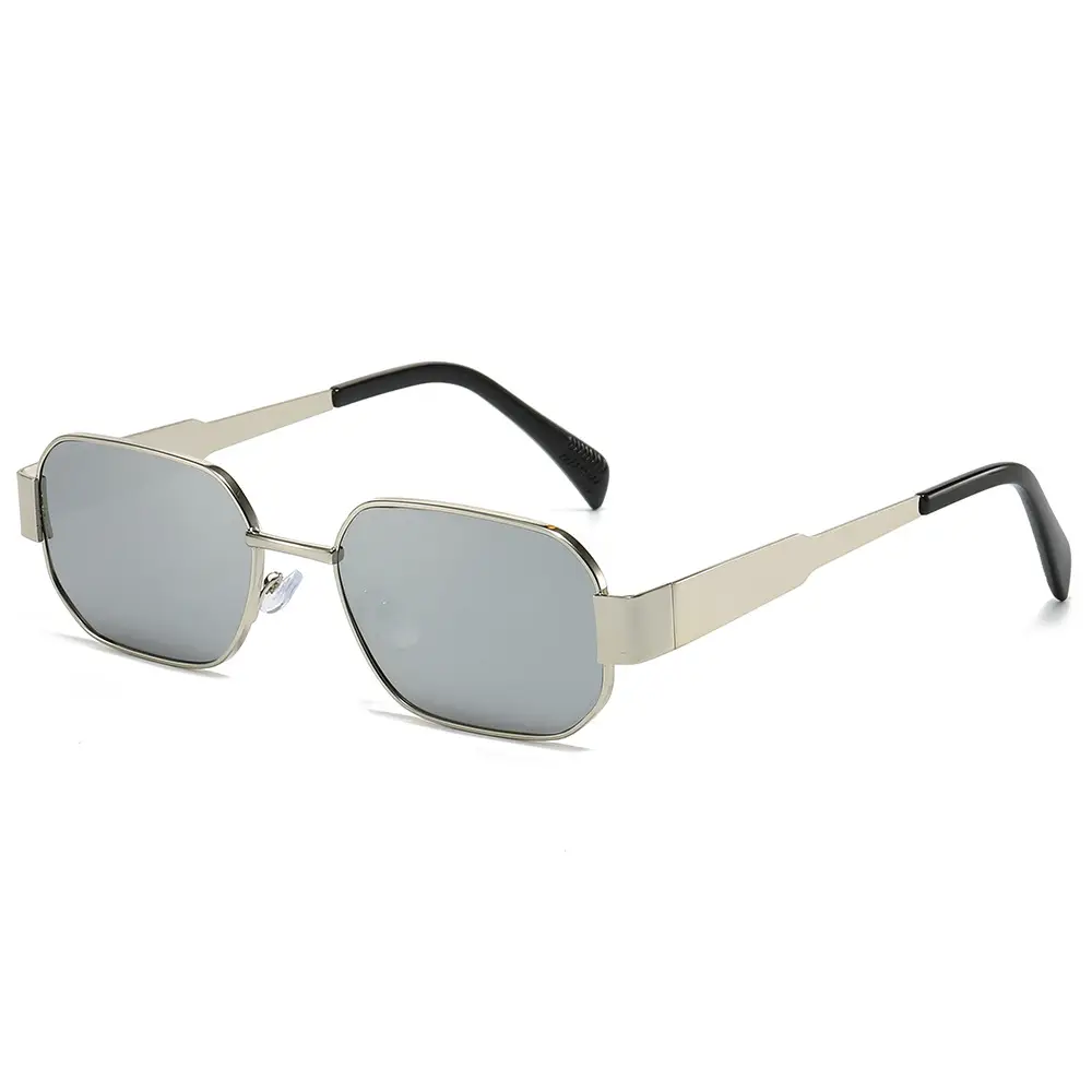 Cross-border Retro Polygon Metal Sunglasses Women's UV Protection