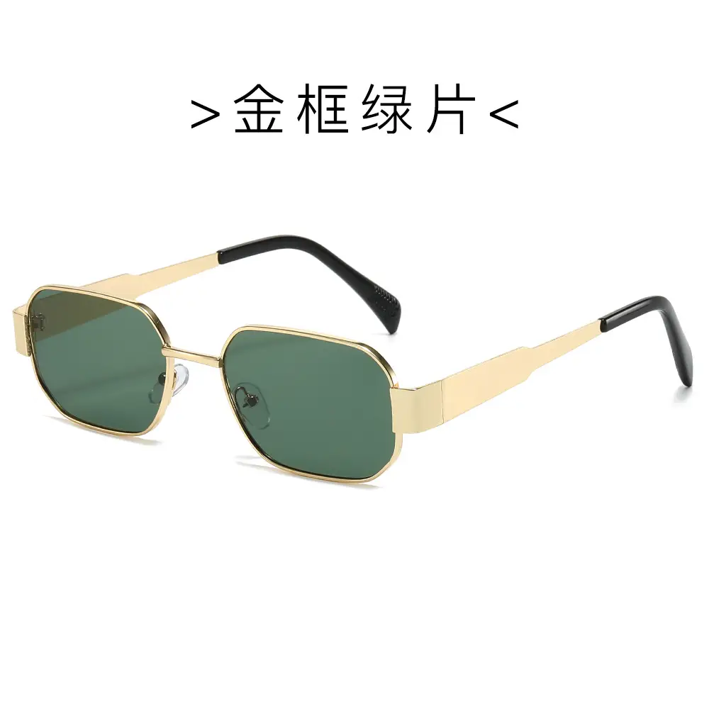 Cross-border Retro Polygon Metal Sunglasses Women's UV Protection