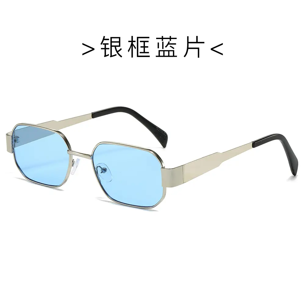 Cross-border Retro Polygon Metal Sunglasses Women's UV Protection