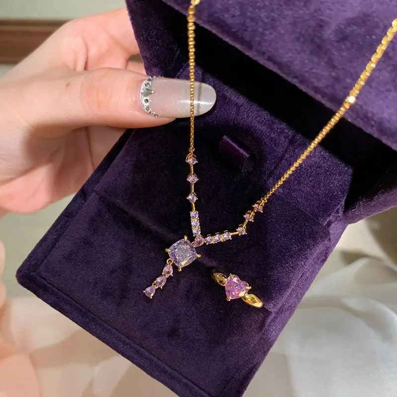 Luxury Purple Diamond Necklace for Women — feature 5