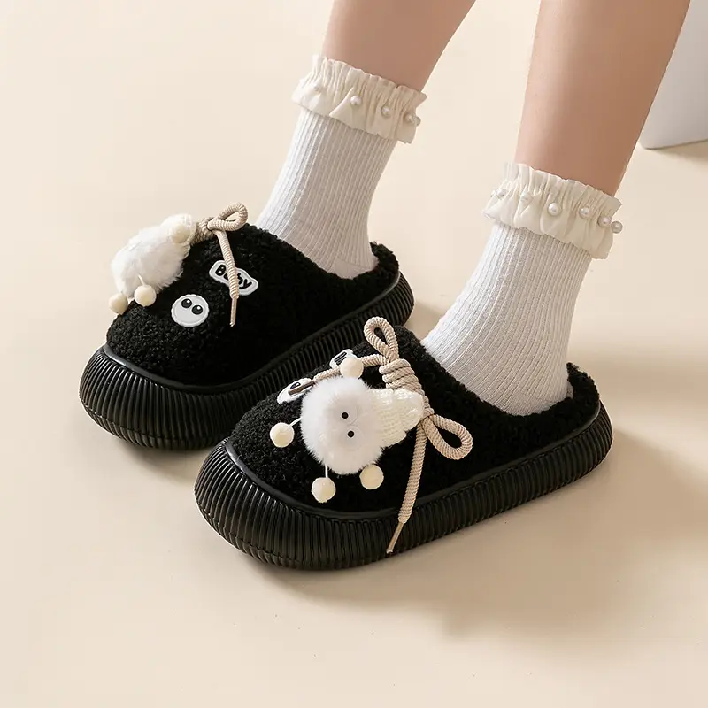 2024 Plush Cartoon Shoes for Men Women Anti-Collision Cotton - Image 5