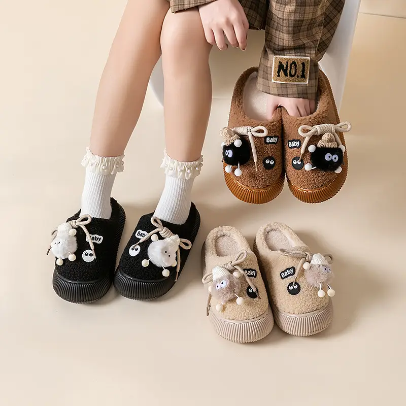 2024 Plush Cartoon Shoes for Men Women Anti-Collision Cotton - Image 6
