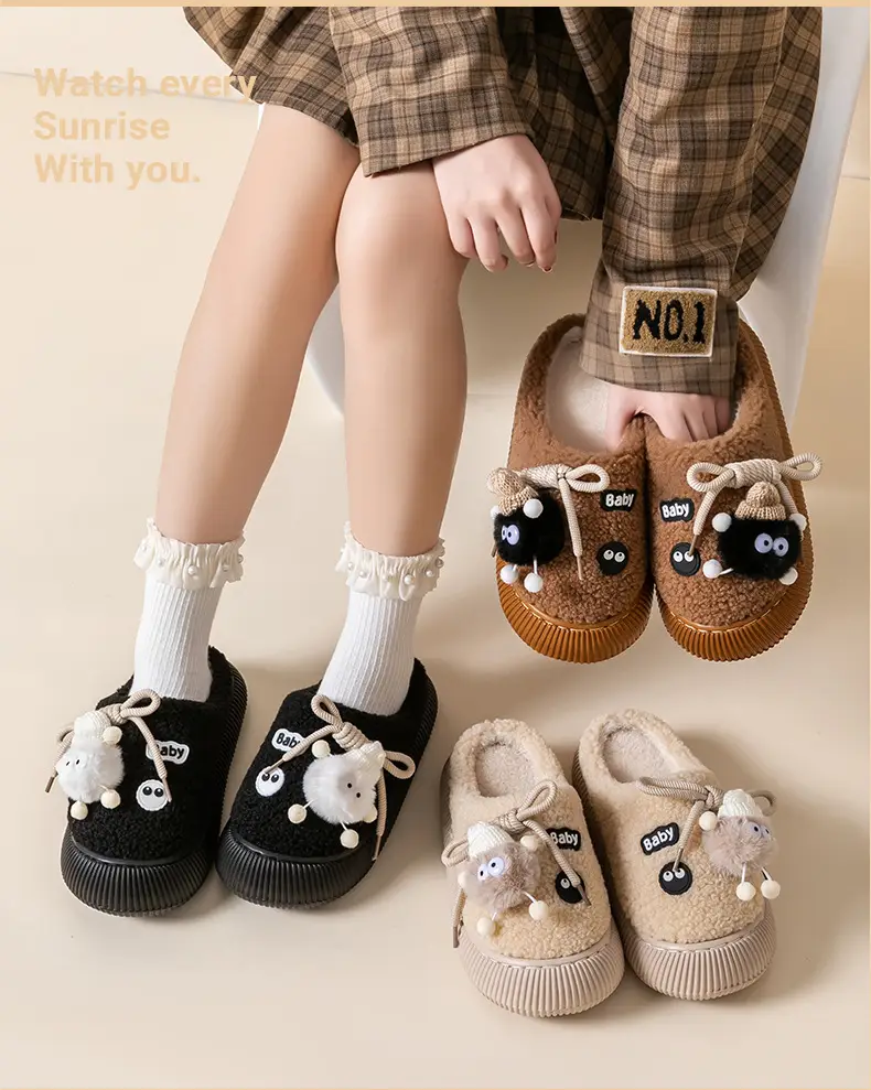 2024 Plush Cartoon Shoes for Men Women Anti-Collision Cotton — feature 11