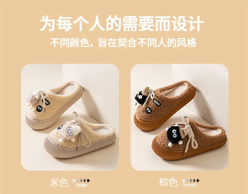 2024 Plush Cartoon Shoes for Men Women Anti-Collision Cotton — feature 9