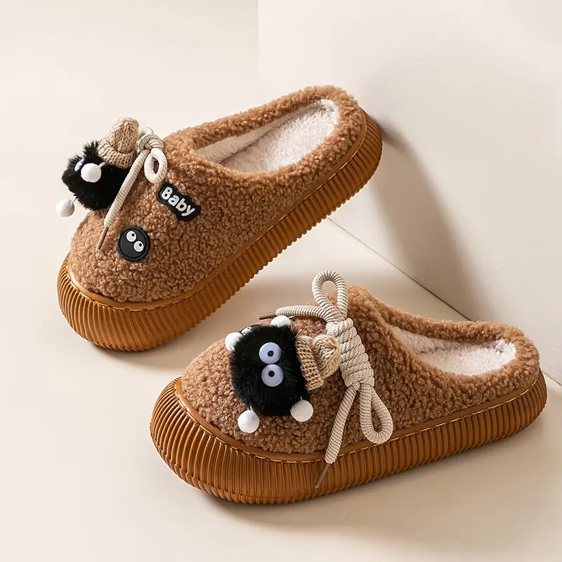 2024 Plush Cartoon Shoes for Men Women Anti-Collision Cotton - Image 2
