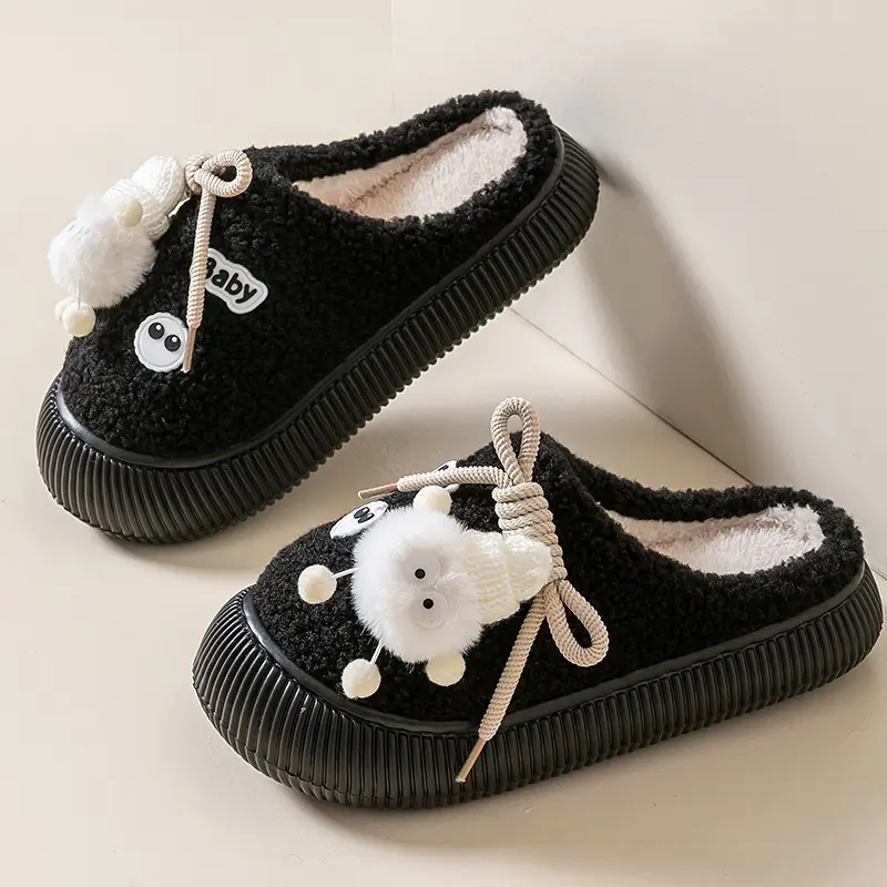 2024 Plush Cartoon Shoes for Men Women Anti-Collision Cotton - Image 3